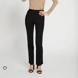 Betabrand black straight leg pull on trousers. Career style pants. Small petite